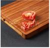 Organic Large Bamboo Cutting Board for Meat Kitchen Cheese Charcuterie Chopping Block Board with Side Handles and Juice Grooves