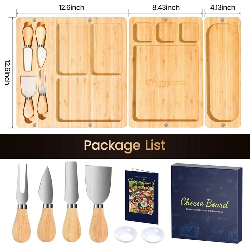 Charcuterie Boards Gift Set Large Cheese Board with Knife Set