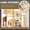 Bamboo Drawer Dividers with Inserts and Labels