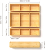  Adjustable 3 Individual Bamboo Drawer Organizer 