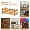 2-Tier Bamboo Wine Rack 12 Bottles Display Storage Shelf Holder Kitchen Natural