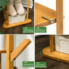 Bamboo Tree-Shaped Coat Rack with Storage Shelves