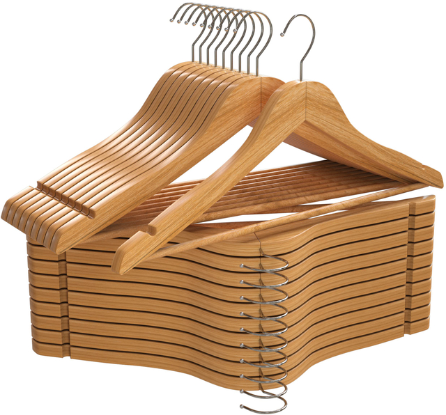 Bamboo Wood Coat Hanger