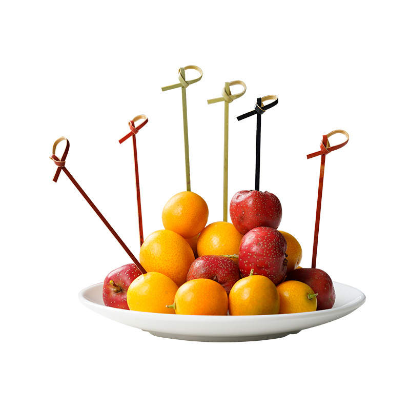 Bamboo Flower Design Fruit Picks