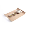 Anti slip Bent Wooden Snack Serving Tray Set With Handles Dinnerware