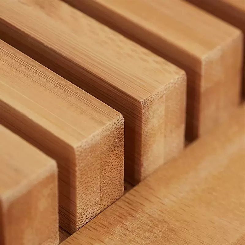 Bamboo Knife in Drawer Block,Storage for 5 Knives, Kitchen, Tabletop Organizer