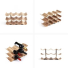 Fancy 3 Layers 12 Bottles Waving Willow Countertop Wine Rack