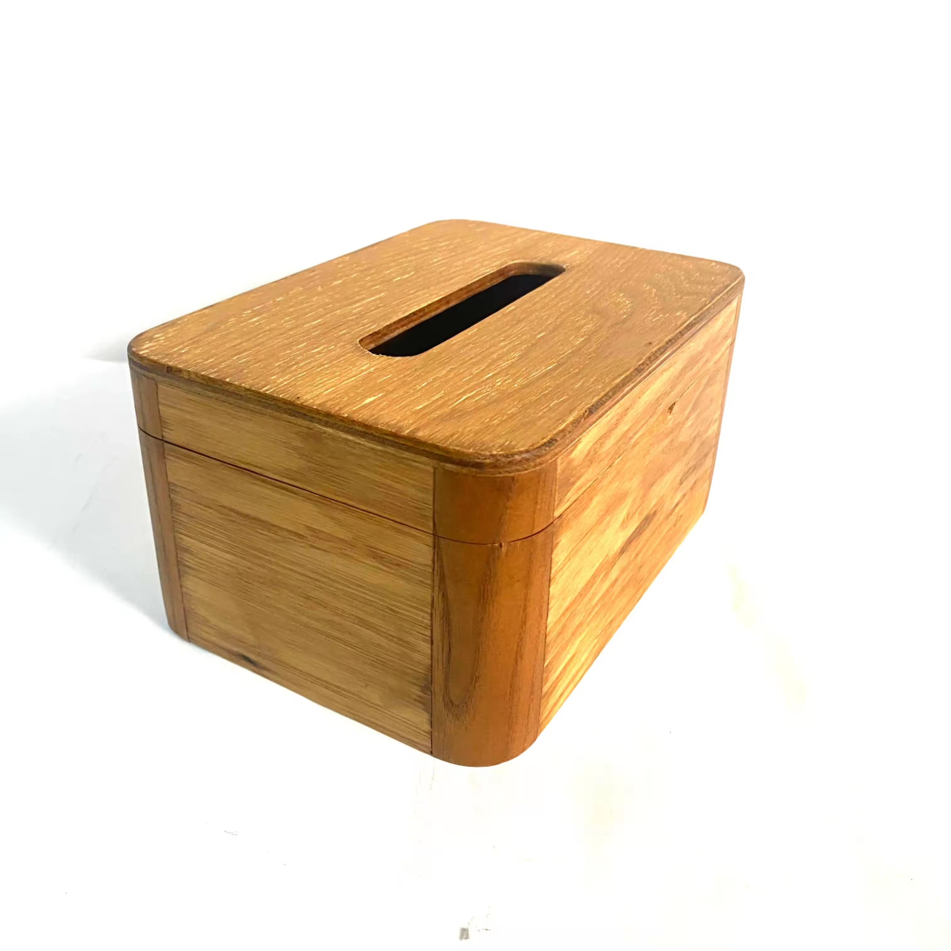 Rectangle Car Flip Cover Wooden Tissue Box 