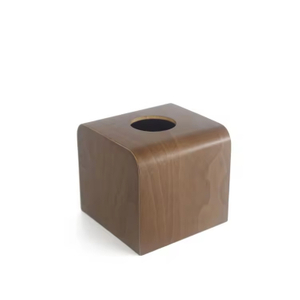 Customized Small Plain Walnut Wooden Lacquer Vintage Square Luxury Napkin Tissue Box