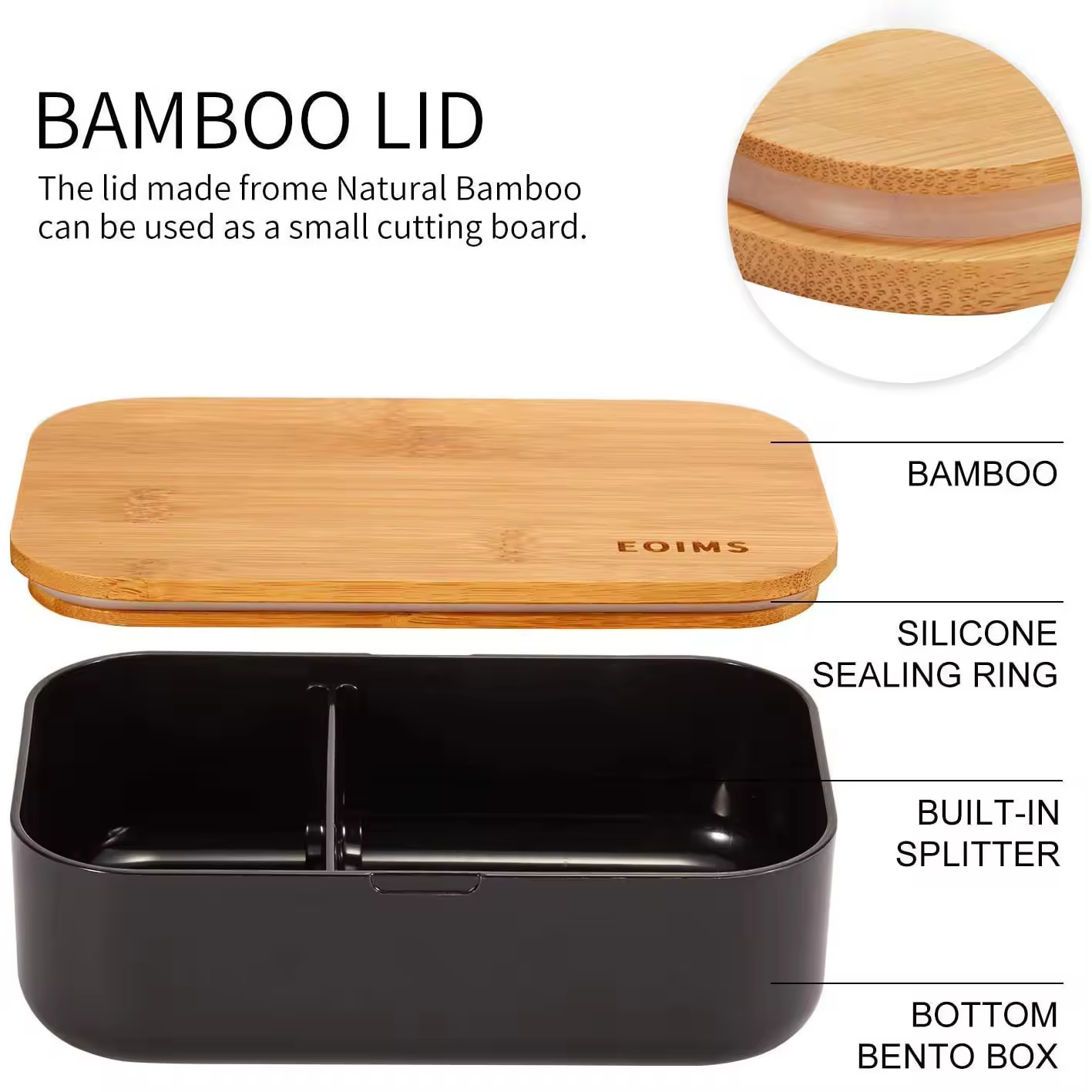 Eco Friendly Biodegradable Lovely Animal Printed Bamboo Fiber Kids Lunch Box