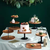 Customized Double Layers Wedding Cake Stand Deserts Serving Plate 