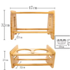 Bamboo Double Cat Food Bowl Dog Bowl Raised Stand Elevated Dog Feeder for Dogs and Cats Animal Feeders