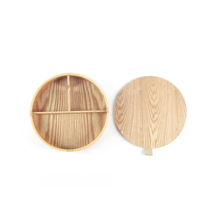 4 Slot Custom Logo Willow Walnut Wooden Bangle Watch Storage Jewelry Box With Mirror