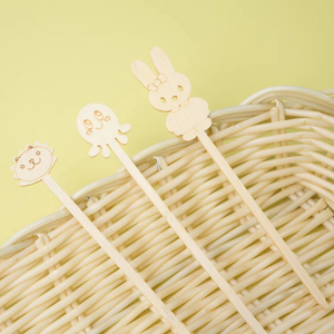 Bamboo Picks with Animal Design
