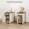 Nightstand with Charging Station Narrow Bedside Table