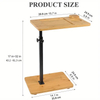  Bamboo Bathtub Tray Table Bath Side Caddy Tray Storage Rack Shelf Adjustable