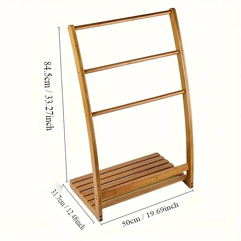 Bamboo Towel Rack Stand