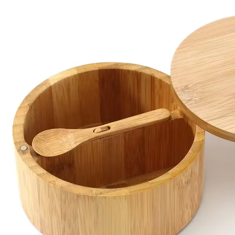 Kitchen Storage Salt Container Salt Box With Spoon