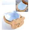 Wooden Pet Feeding Bowl with Ceramic Insert