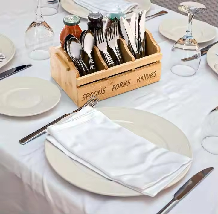 Bamboo Utensil Holder Bamboo Picnic Basket With Handle
