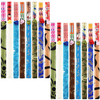Bamboo Chopsticks with Elegant Silk Brocade Pouch