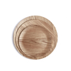 Wood Coffee Serving Tray Tea Food Platter Natural Willow Non-Slip Tray Dinnerware Wood and Metal Combined Cake Tray