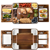 Marble Cheese Board Set with 3 Ceramic Bowls Wood & Bamboo Stainless Steel Cutlery for Any Occasion Gift