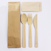 Bamboo Cutlery Set with Tissue