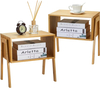  Modern Design Unique Bamboo Stackable End Table Nightstand Bedside Table