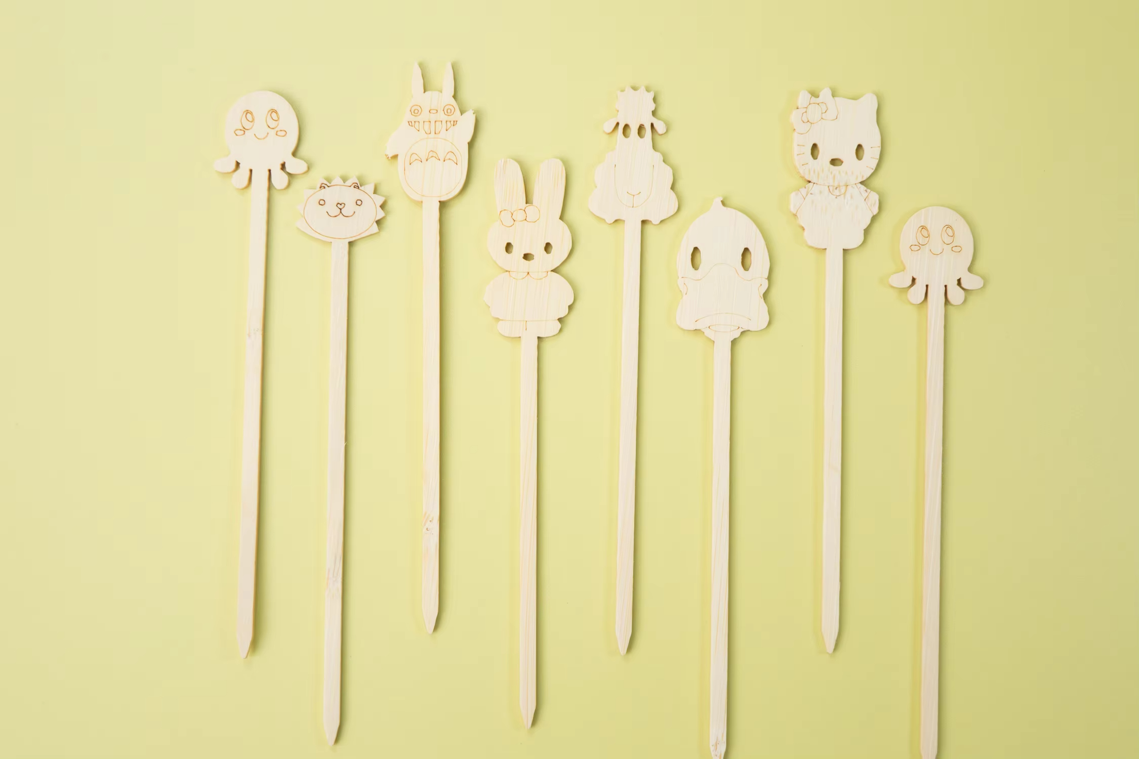 Bamboo Picks with Animal Design