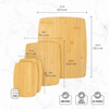 4-Piece Reversible Bamboo Cutting