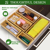 Bamboo Drawer Organizer Set