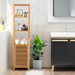 4-Tiers Bamboo Bathroom Storage
