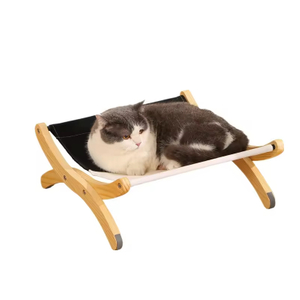 Wooden Frame Modern Cat Hammock Sleeping Bed 