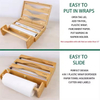 Roll Wrap Dispenser Kitchen Wrap Dispenser with Cutter and Labels
