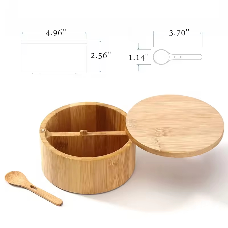 Kitchen Storage Salt Container Salt Box With Spoon