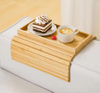 Bamboo Anti-Slip Sofa Arm Tray Table For Couch 