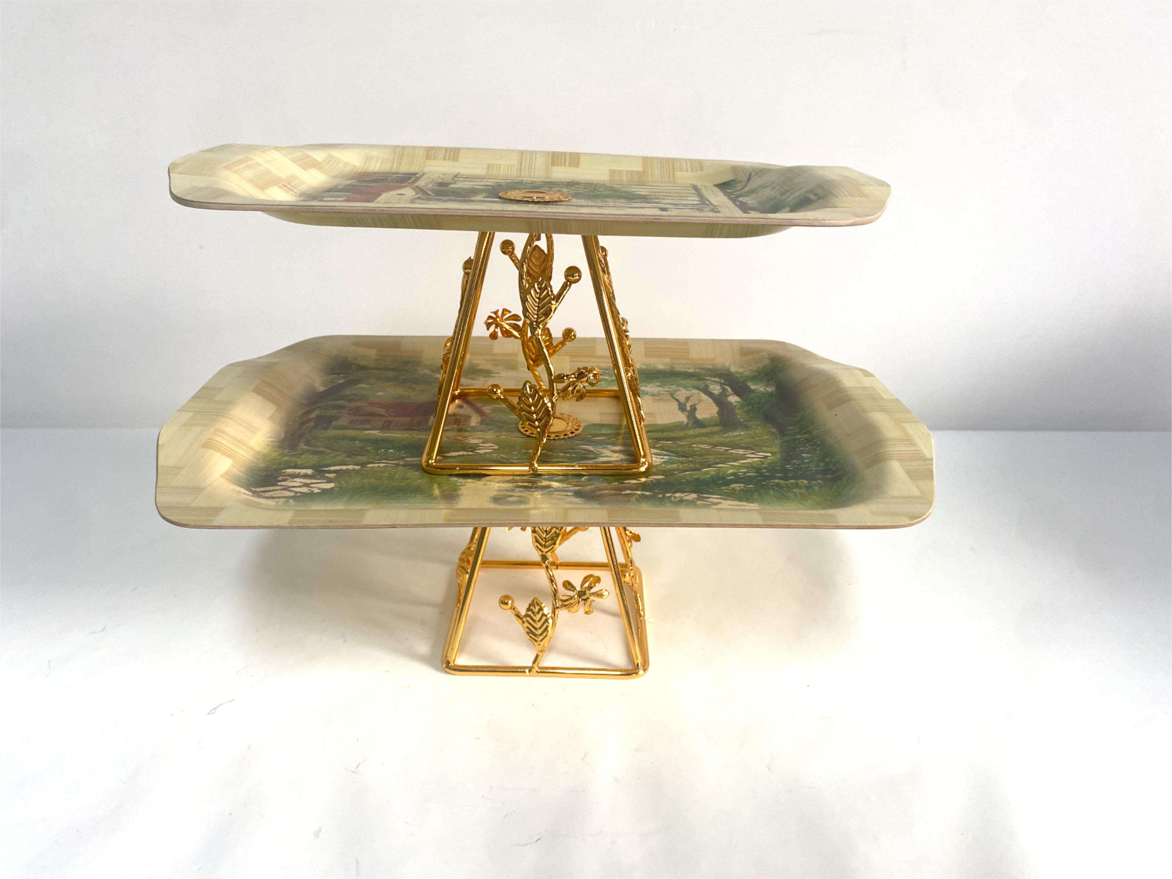 High-end Rectangular Serving Tray Tea Fruit Tray Simple Livingroom Decorative Tray